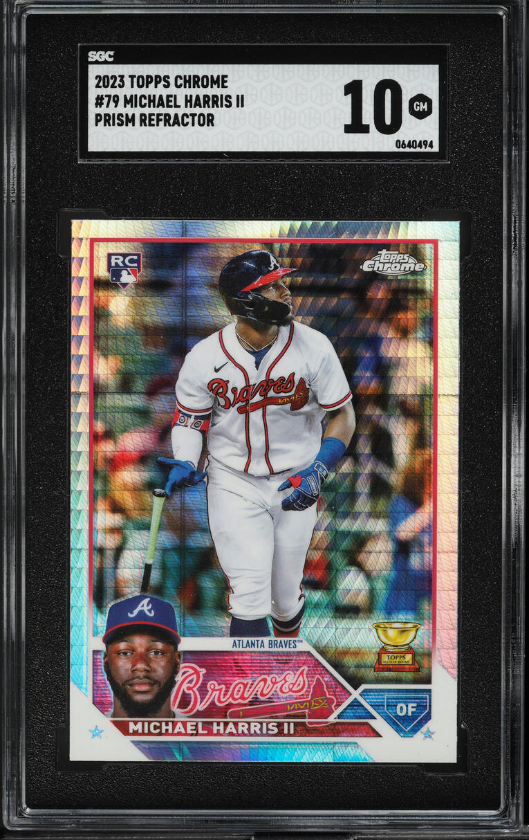 2023 Topps Chrome Prism Refractor Michael Harris II ROOKIE #79 SGC 10 GEM MINT