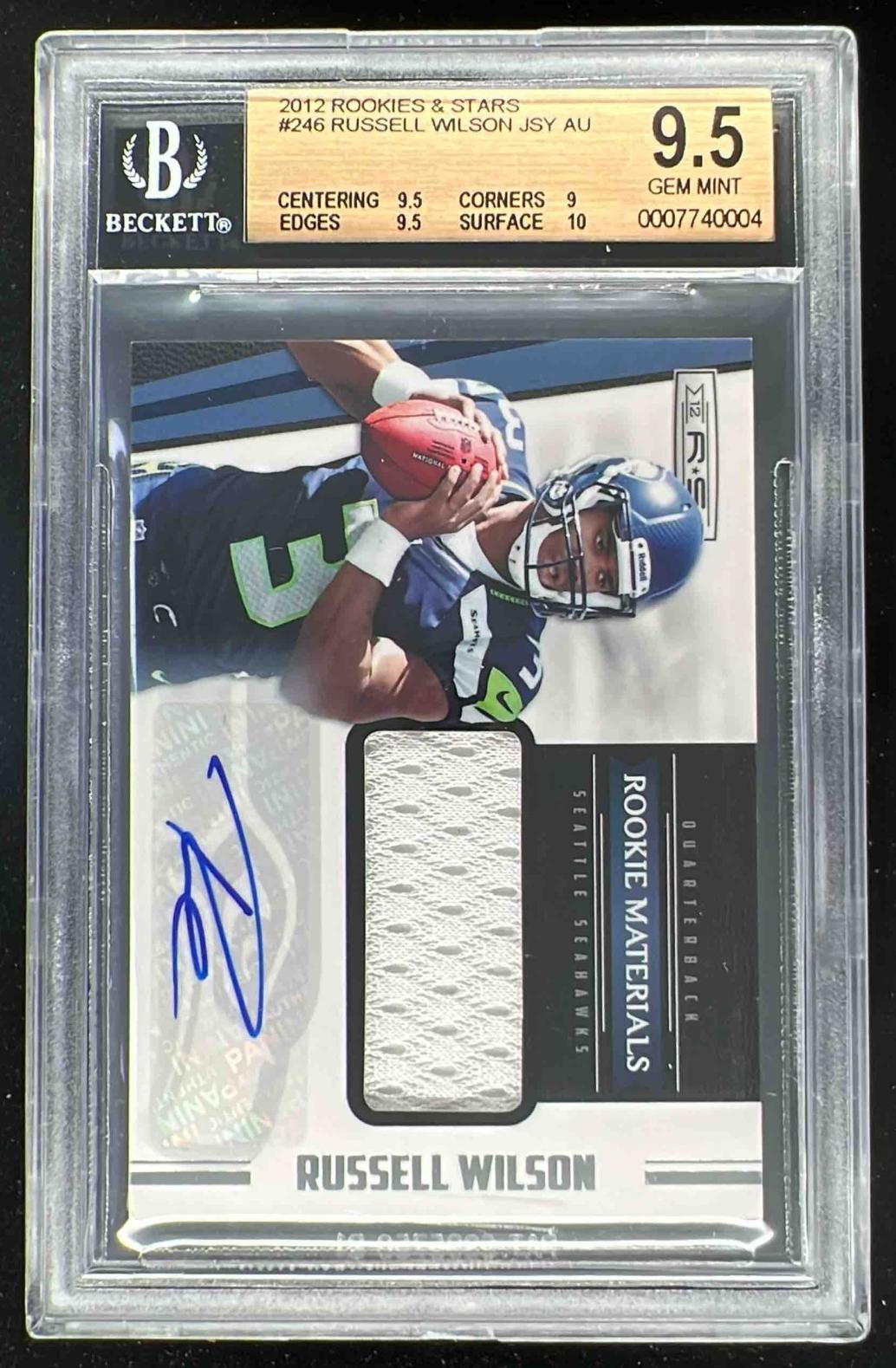 2012 Finest Refractor Russell Wilson ROOKIE RC PATCH AUTO /250