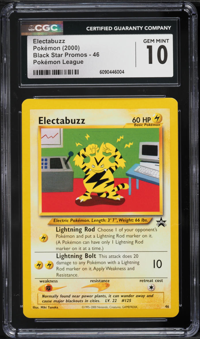 2000 Pokemon League Black Star Promo Electabuzz #46 CGC 10 GEM MINT