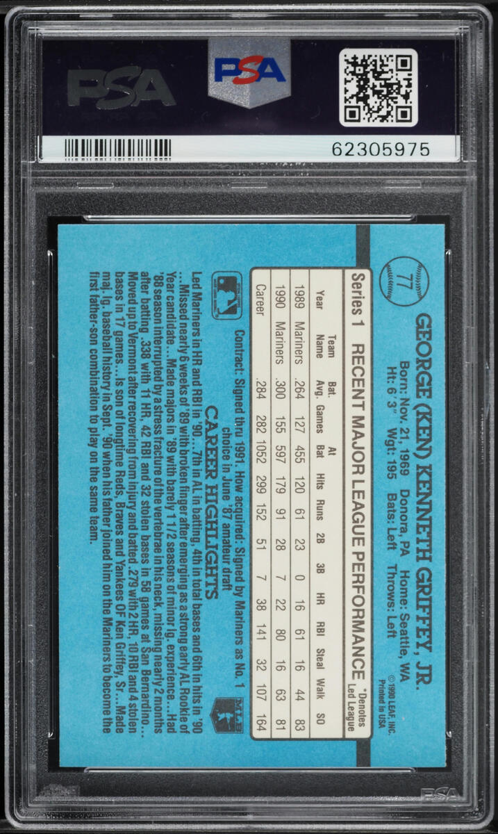 1991 Donruss Ken Griffey Jr. #77 PSA 7 NRMT