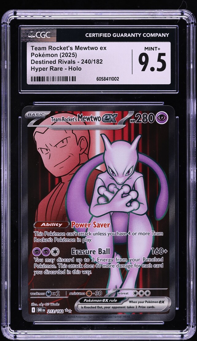 2025 Pokemon SV Destined Rivals Full Art Team Rocket's Mewtwo ex #240 ...