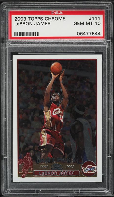 2003 Topps Chrome Black Refractor LeBron James ROOKIE /500 #111