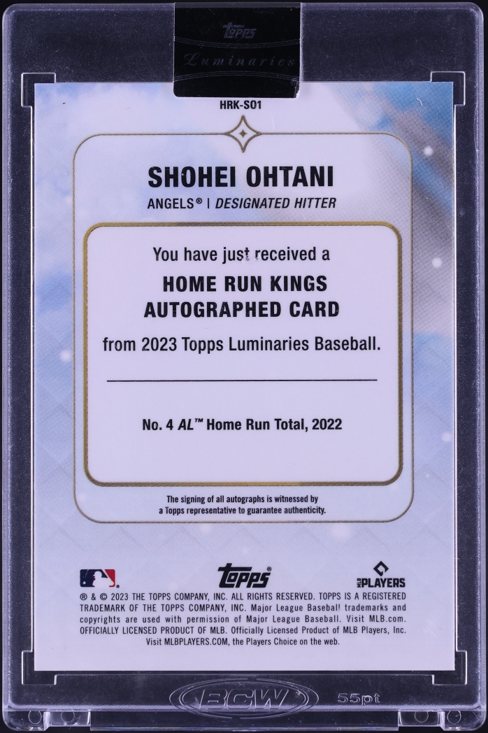 2023 Topps Luminaries Home Run Kings Black Shohei Ohtani AUTO 1/1 #HRK-SO1