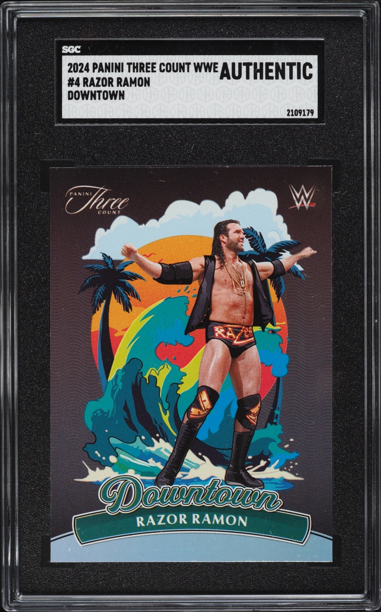 2024 Panini Three Count WWE Downtown Razor Ramon #4 SGC AUTH