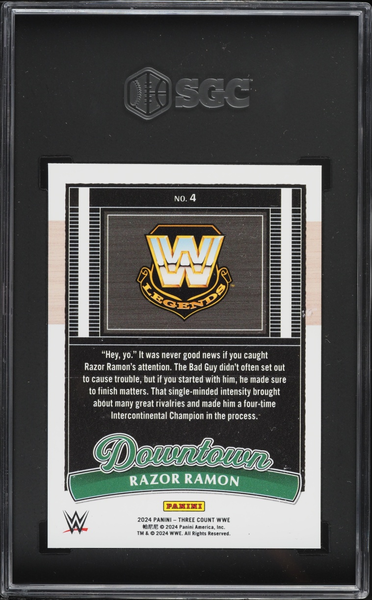 2024 Panini Three Count WWE Downtown Razor Ramon #4 SGC AUTH