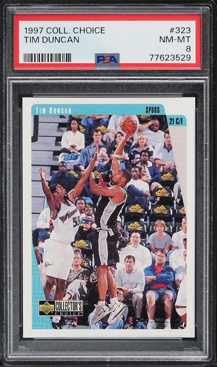 1997 Collector's Choice Tim Duncan ROOKIE #323 PSA 8 NM-MT