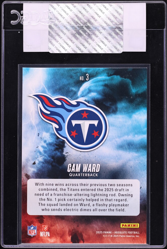 2025 Absolute By Storm Cam Ward ROOKIE #3 CGC AUTH