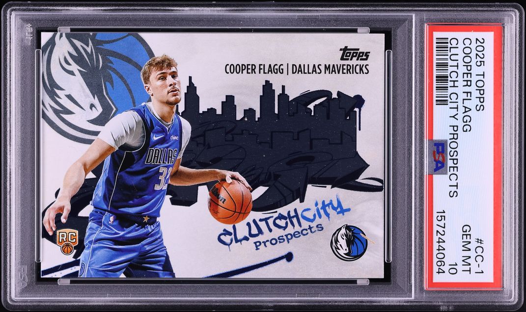 2025 Topps Clutch City Prospects Cooper Flagg ROOKIE #CC-1 PSA 10 GEM MINT