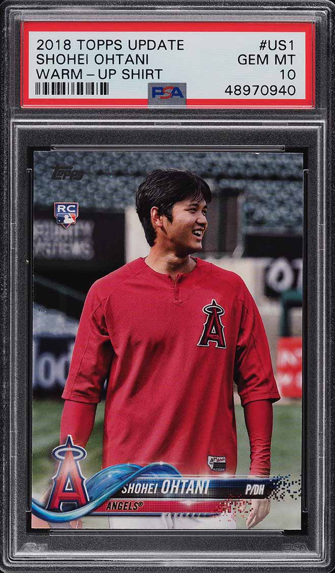 2018 Topps Update Warm Up Shohei Ohtani ROOKIE #US1 PSA 10 GEM MINT