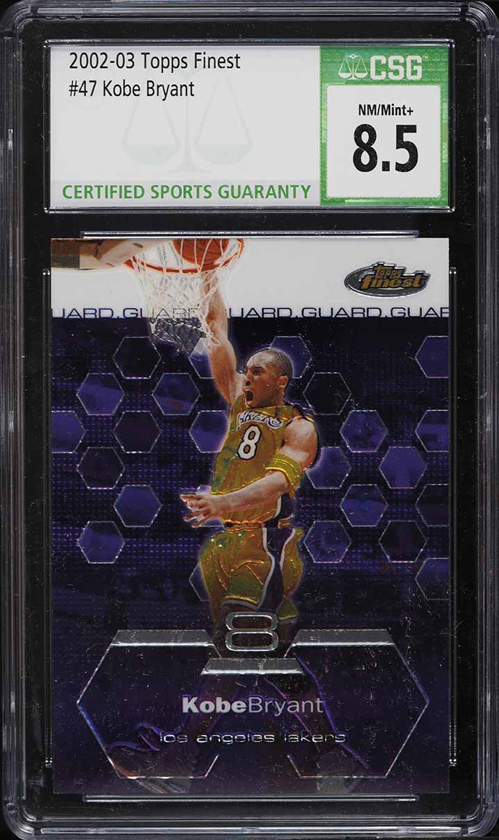 2002 Finest Basketball Kobe Bryant #47 CSG 8.5 NM-MT+