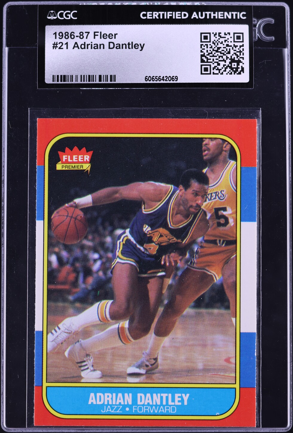 1986 Fleer Basketball Adrian Dantley #21 CGC AUTH