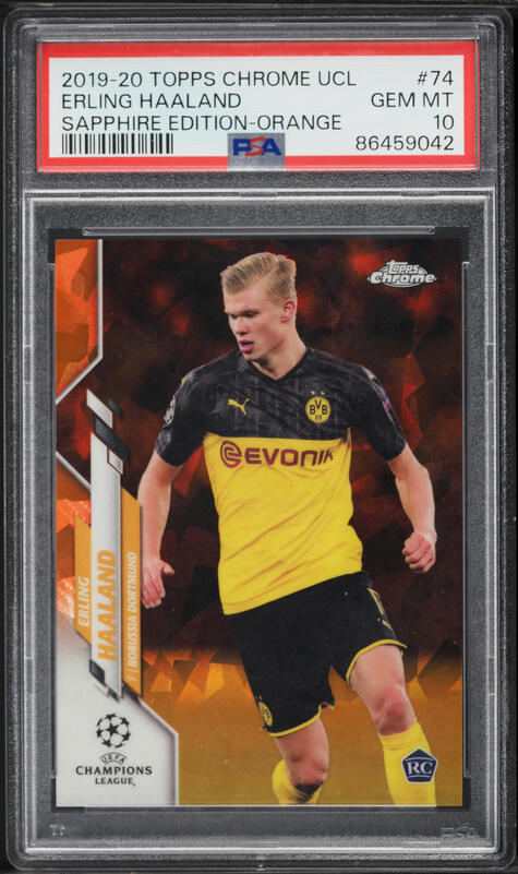 2022 Select FIFA Stained Glass Erling Haaland #12 PSA 10 GEM MINT