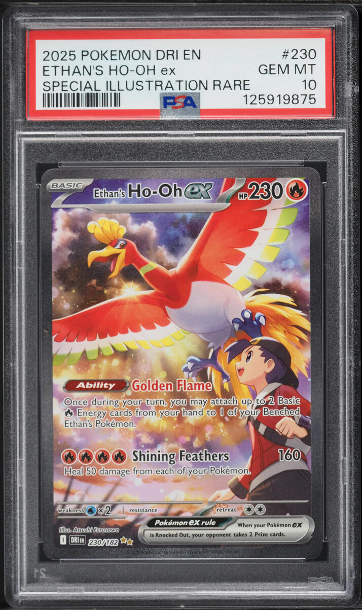 2025 Pokemon Scarlet & Violet Destined Rivals SIR Ethan's Ho-Oh ex #230 PSA 10 GEM MINT