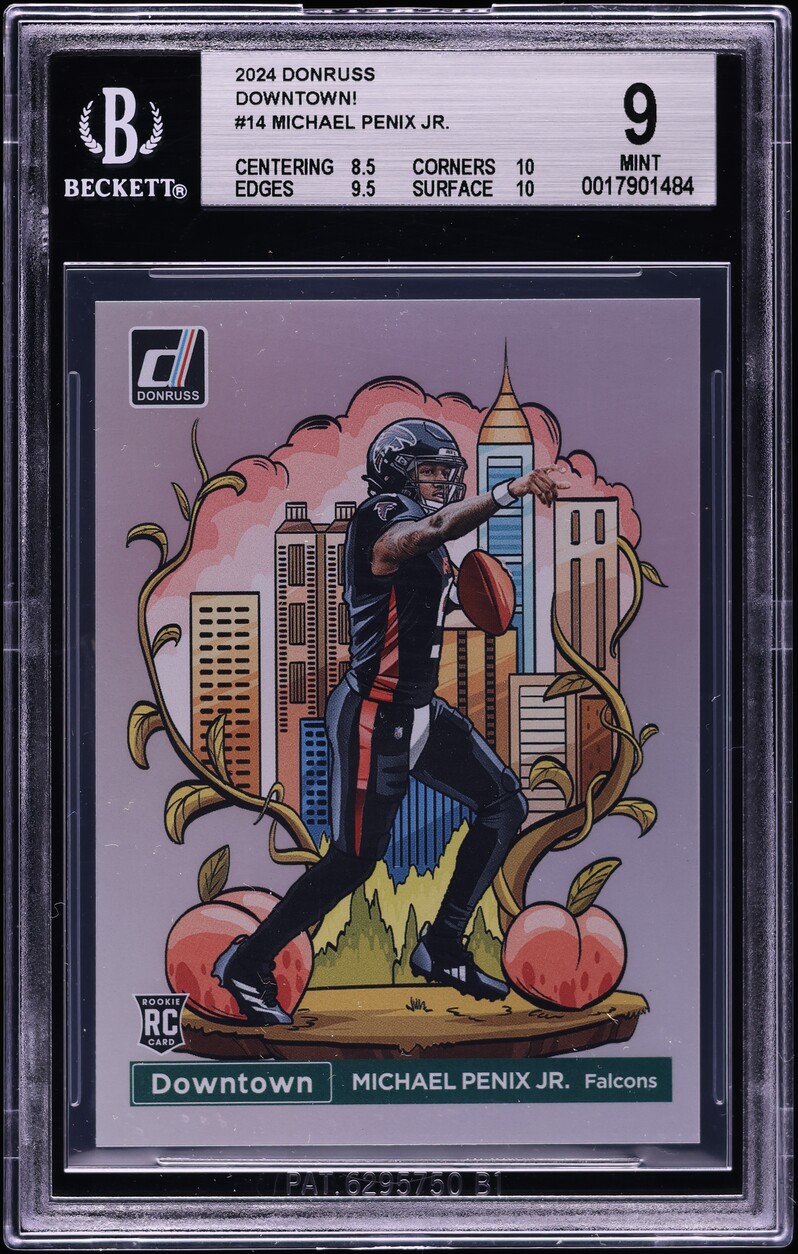 2024 Donruss Downtown! Michael Penix Jr. ROOKIE #14 BGS 9 MINT