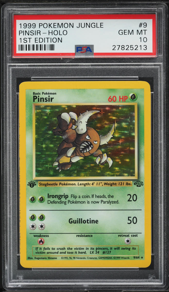 1999 Pokemon Jungle 1st Edition Holo Pinsir #9 PSA 10 GEM MINT