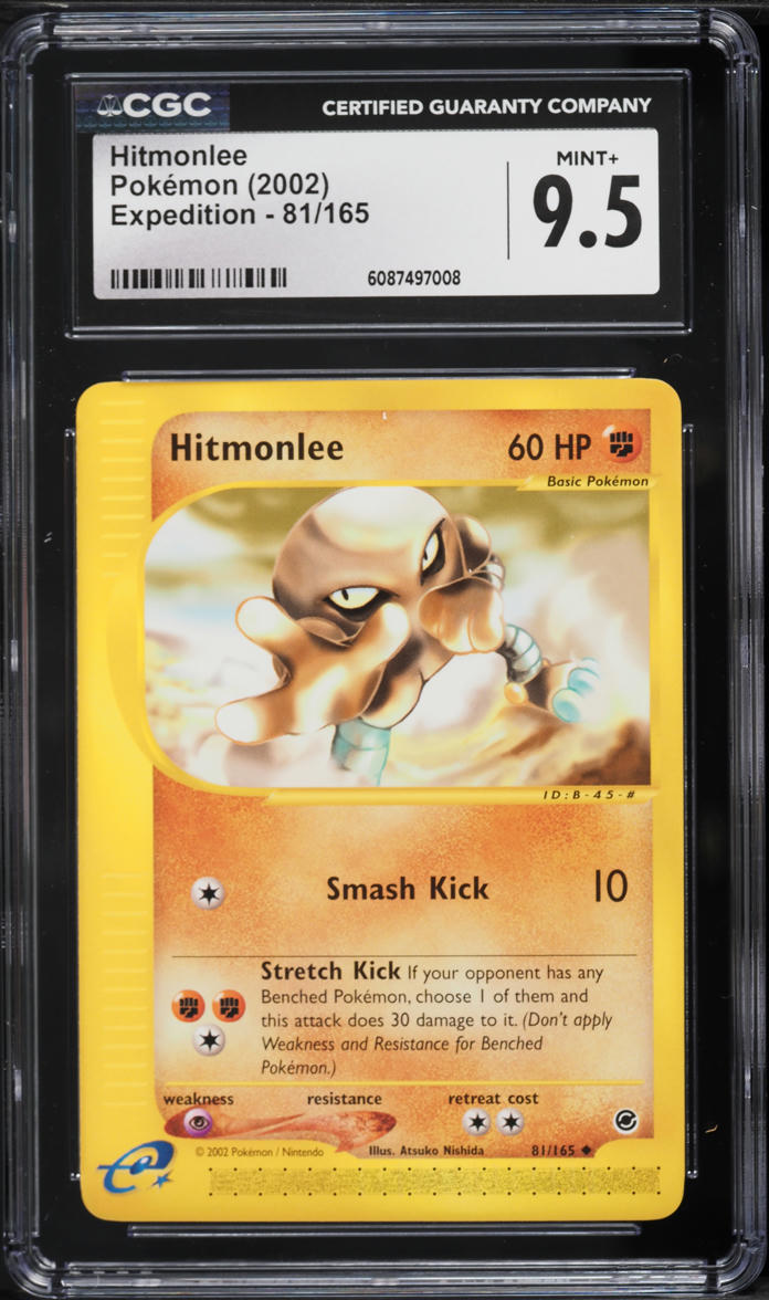 2002 Pokemon Expedition Hitmonlee #81 CGC 9.5 MINT+