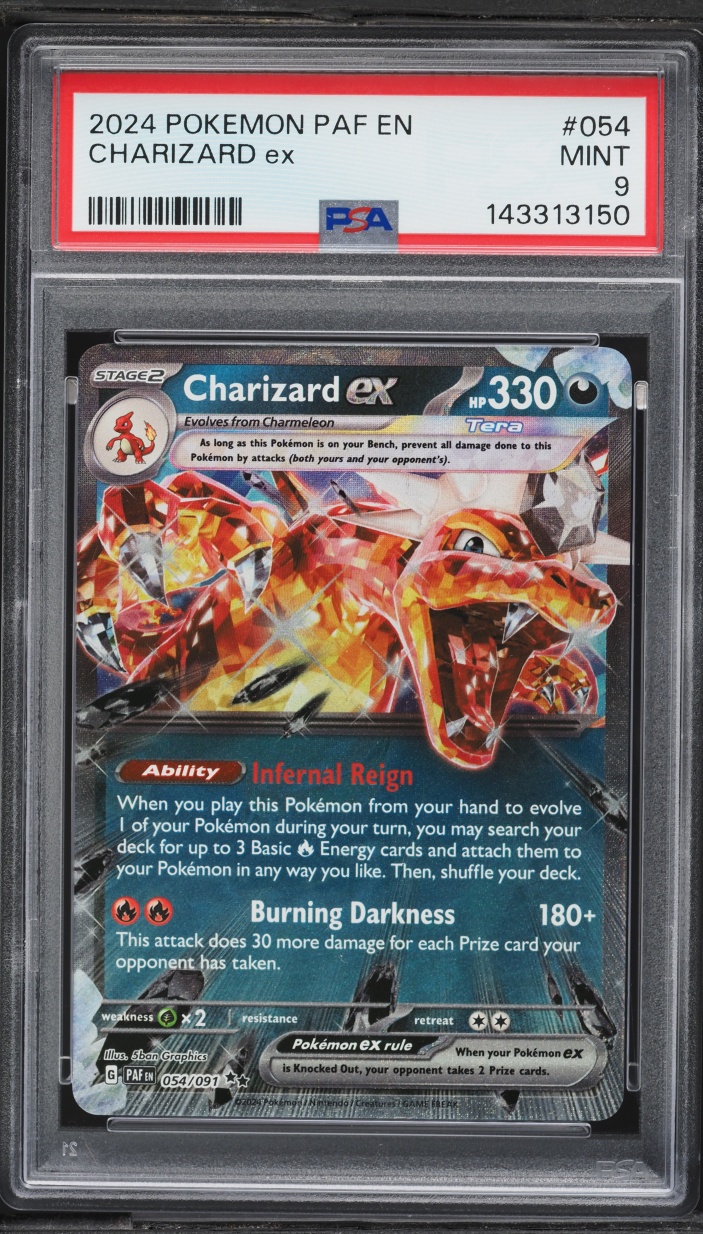 2024 Pokemon Scarlet & Violet Paldean Fates Holo Charizard ex #54 PSA 9 MINT