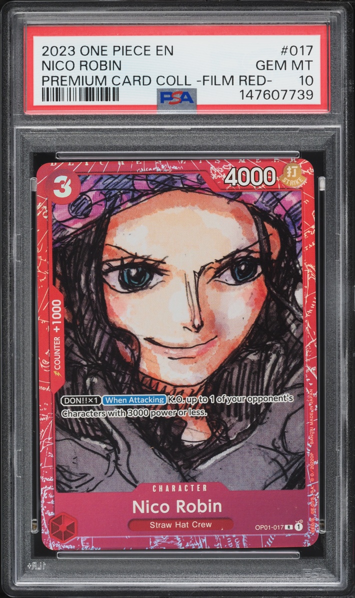 2023 One Piece Premium Collection Film Red Alt Art Nico Robin #OP01-017 PSA 10 GEM MINT