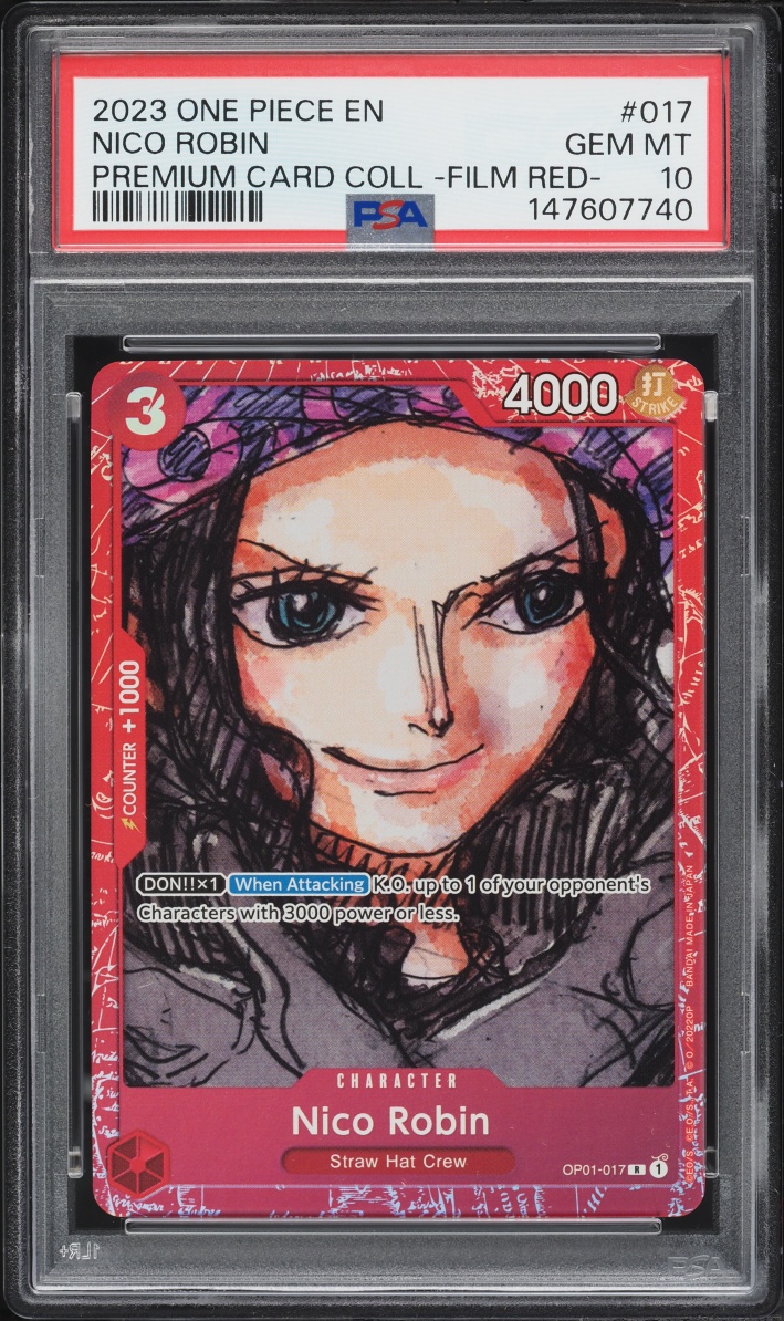 2023 One Piece Premium Collection Film Red Alt Art Nico Robin #OP01-017 PSA 10 GEM MINT