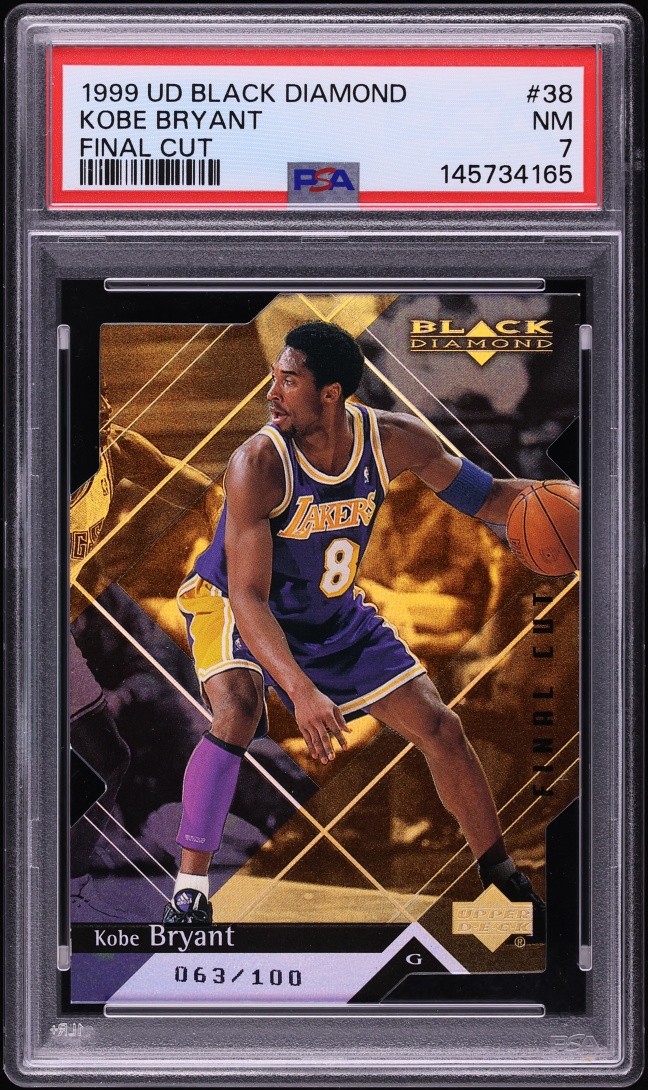 1999 Black Diamond Final Cut Die-Cut Kobe Bryant /100 #38 PSA 7 NRMT - Photo 1