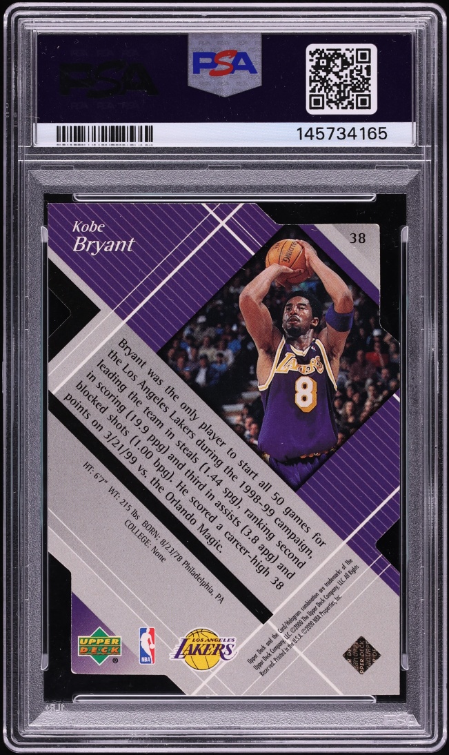 1999 Black Diamond Final Cut Die-Cut Kobe Bryant /100 #38 PSA 7 NRMT - Photo 2