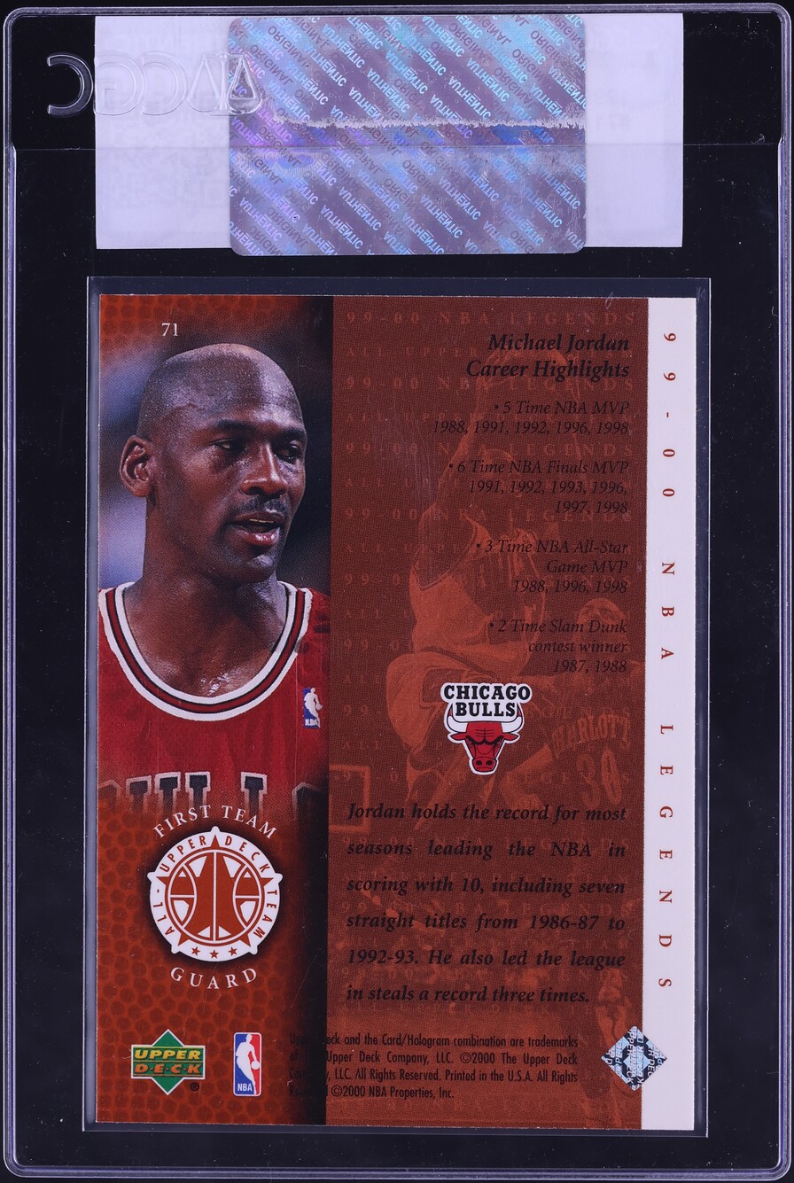 1999 Upper Deck Legends Michael Jordan #71 CGC AUTH