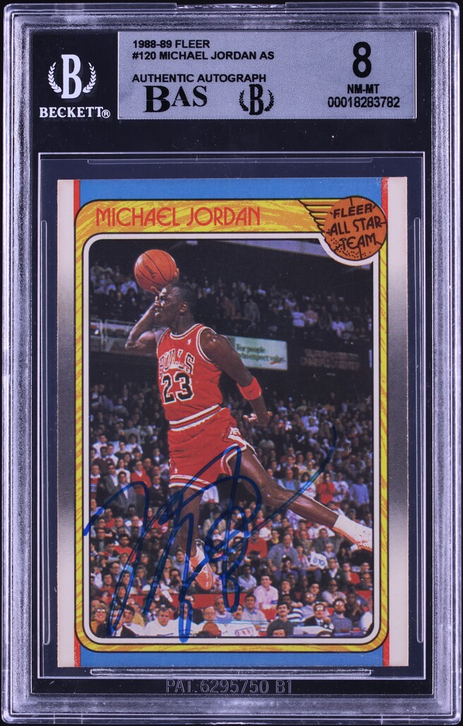 1988 Fleer Basketball Michael Jordan AUTO DNA 9 #17 PSA 6