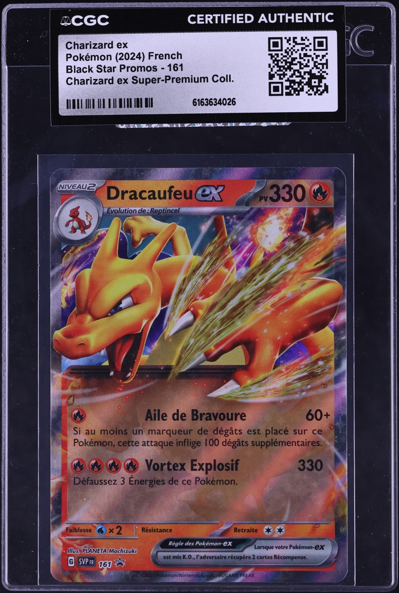 2024 Pokemon French SV Promo Super Premium Collection Holo Charizard EX #161 CGC AUTH