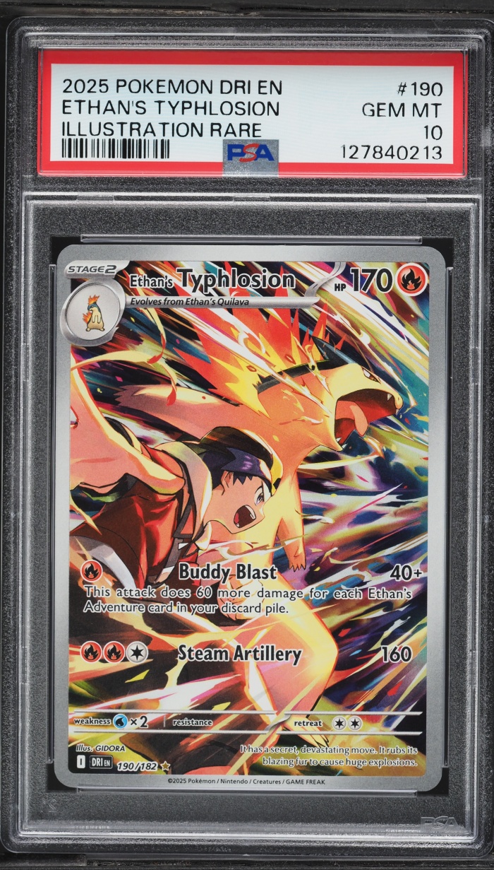 2025 Pokemon Scarlet & Violet Destined Rivals IR Ethan's Typhlosion #190 PSA 10 GEM MINT