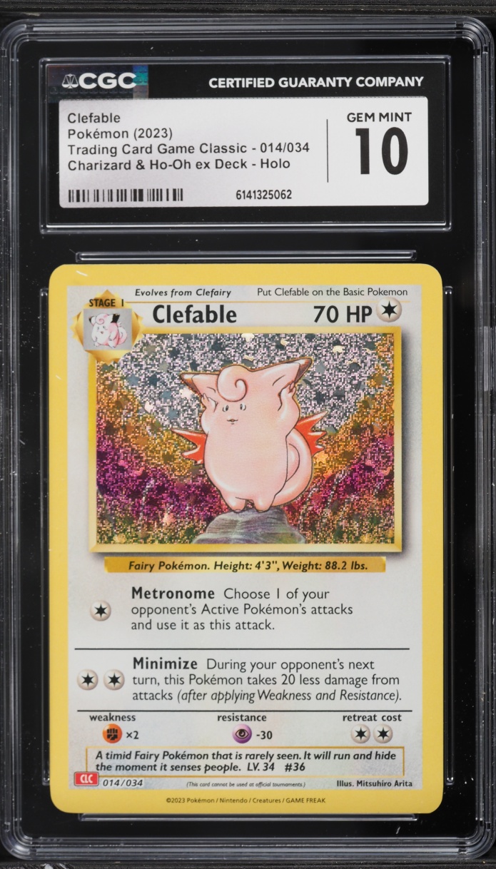 2023 Pokemon TCG Classic Collection Holo Clefable #14 CGC 10 GEM MINT