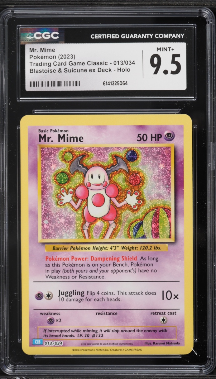 2023 Pokemon TCG Classic Collection Holo Mr. Mime #13 CGC 9.5 MINT+