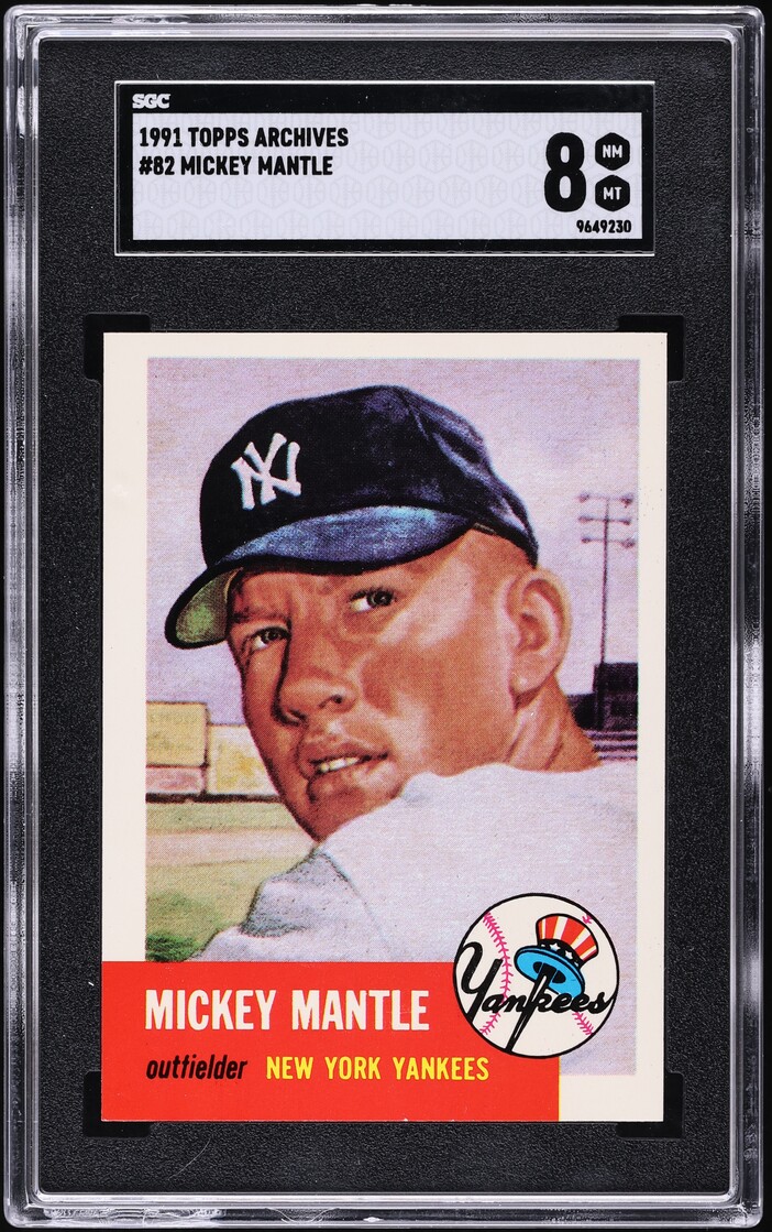 1991 Topps Archives Mickey Mantle #82 SGC 8 NM-MT