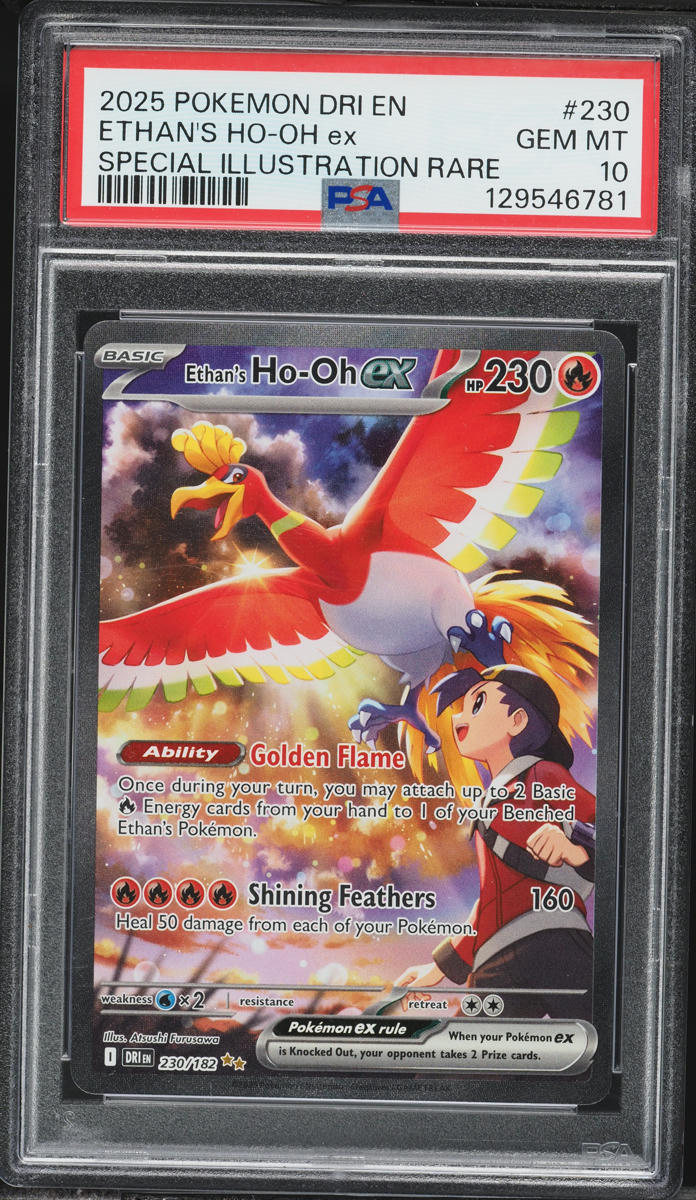 2025 Pokemon Scarlet & Violet Destined Rivals SIR Ethan's Ho-Oh ex #230 PSA 10 GEM MINT