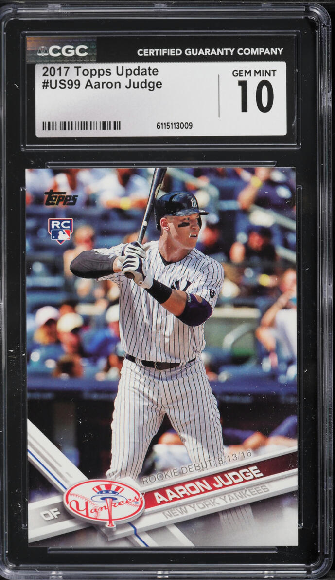 2017 Topps Update Aaron Judge ROOKIE #US99 CGC 10 GEM MINT