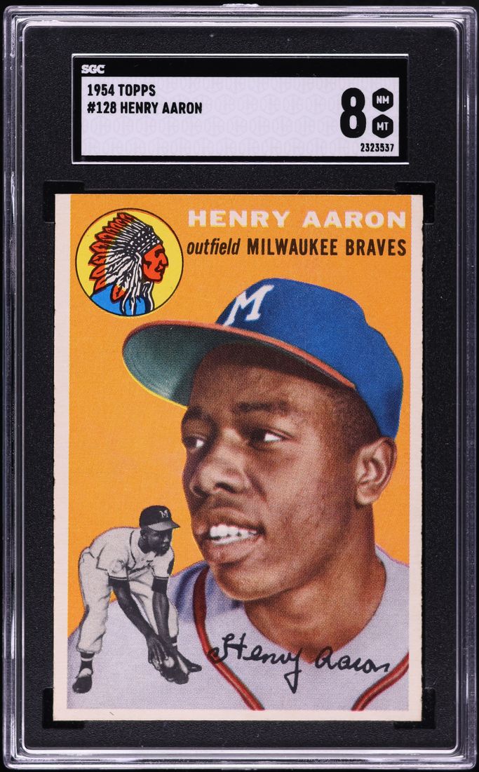1954 Topps Hank Aaron ROOKIE #128 SGC 8 NM-MT