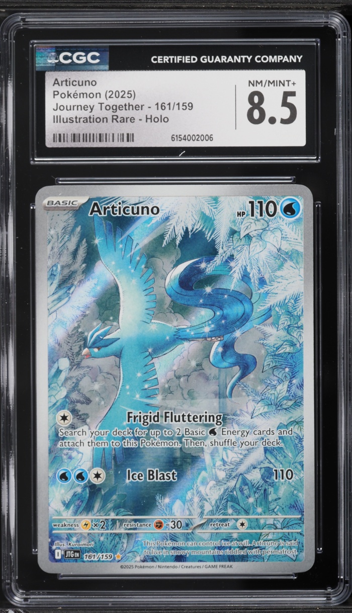 2025 Pokemon Scarlet & Violet Journey Together IR Articuno #161 CGC 8.5 NM-MT+