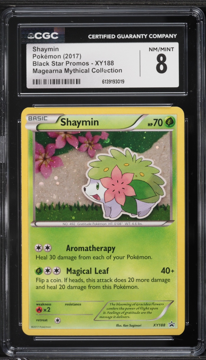 2017 Pokemon XY Black Star Promo Mythical Collection Holo Shaymin #XY188 CGC 8 NM-MT