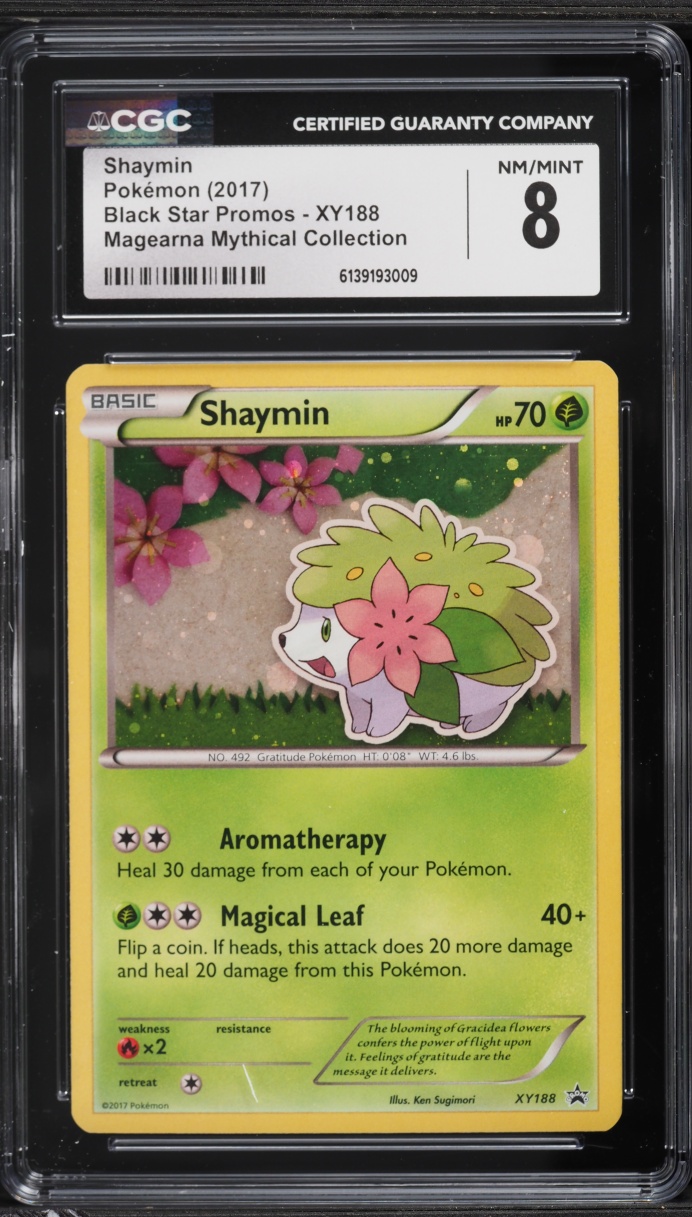 2017 Pokemon XY Black Star Promo Mythical Collection Holo Shaymin #XY188 CGC 8 NM-MT