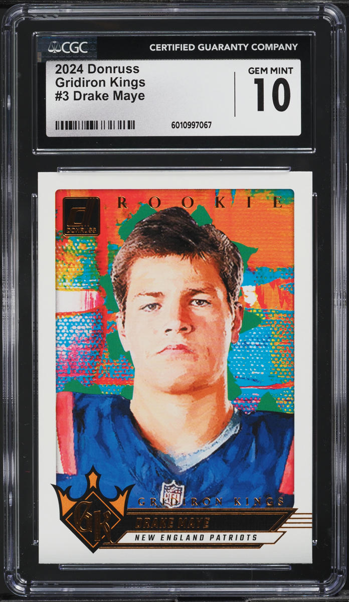 2024 Donruss Gridiron Kings Drake Maye ROOKIE #3 CGC 10 GEM MINT