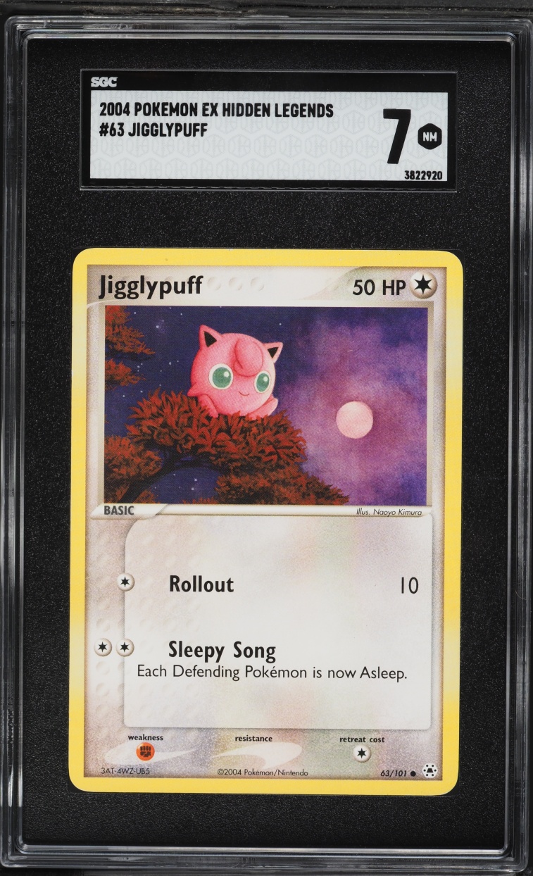 2004 Pokemon EX Hidden Legends Jigglypuff #63 SGC 7 NRMT