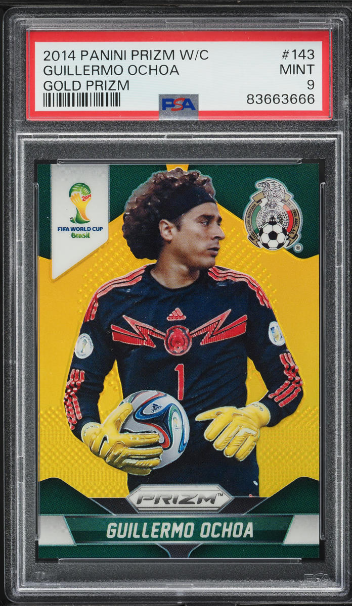 2014 Panini Prizm World Cup Gold Guillermo Ochoa 10/10 #143 PSA 9 MINT