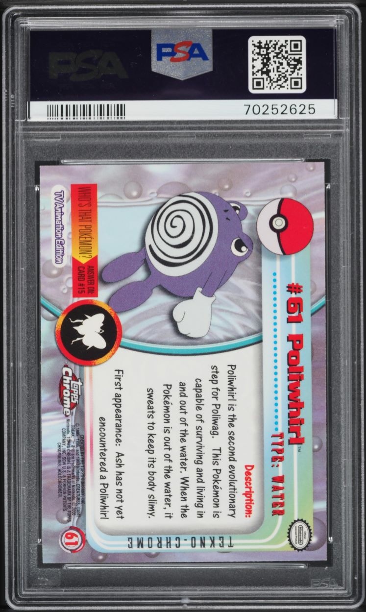 2000 Topps Chrome Pokemon Series 1 Tekno Poliwhirl #61 PSA 10 GEM MINT