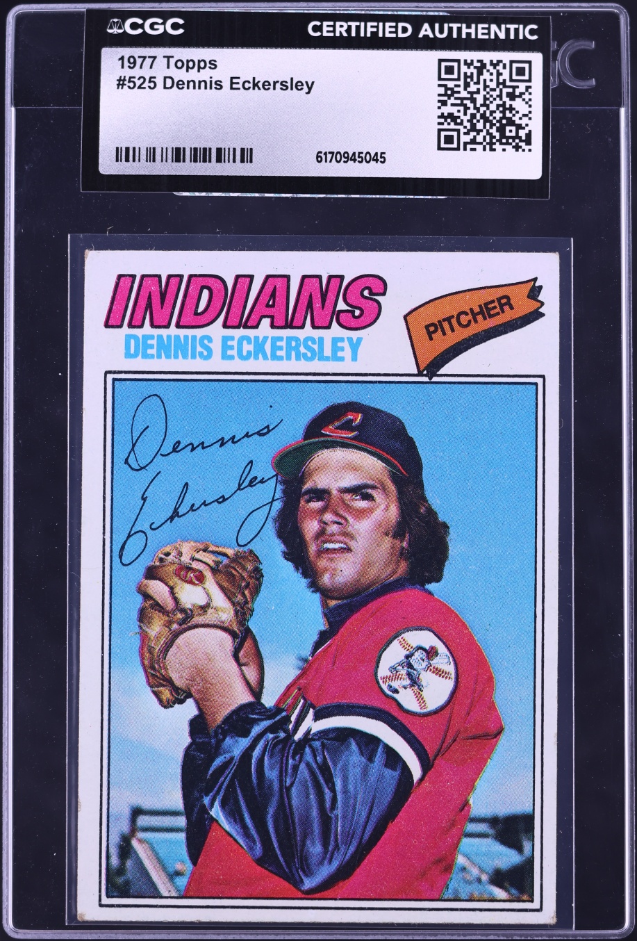 1977 Topps Dennis Eckersley #525 CGC AUTH