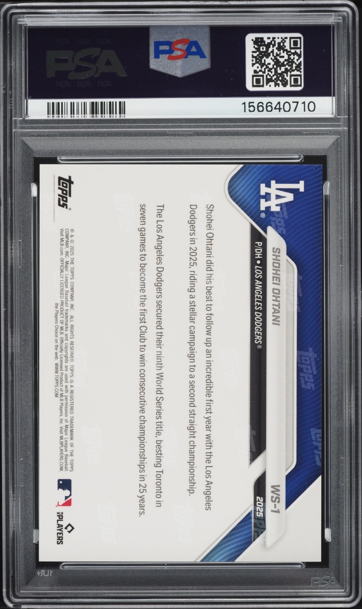 2025 Topps Now Los Angeles Dodgers World Series Champions Shohei Ohtani #1 PSA 10 GEM MINT