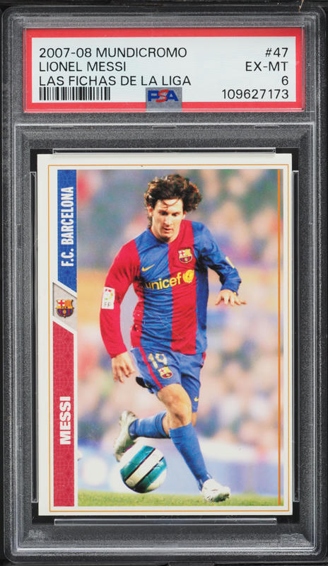 2007 Mundi Cromo Las Fichas De La Liga Lionel Messi #661 PSA 9