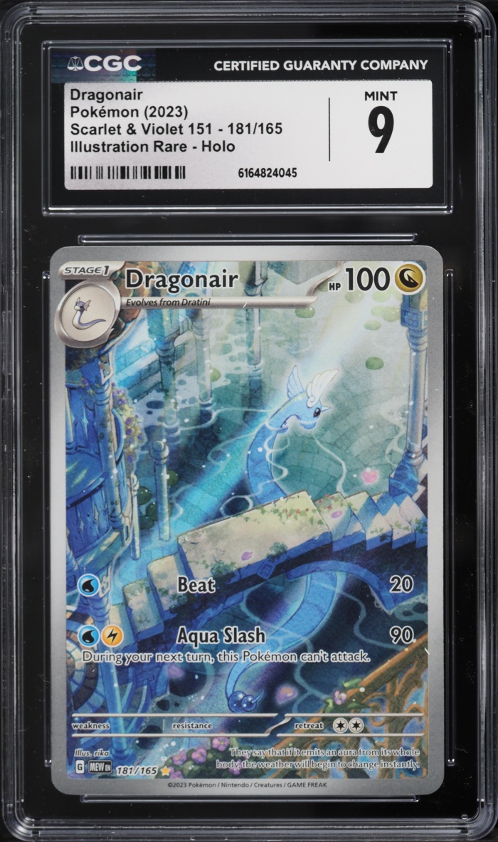 2023 Pokemon Scarlet & Violet 151 IR Dragonair #181 CGC 9 MINT