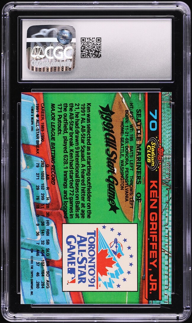1992 Stadium Club Skydome All-Star Ken Griffey Jr. #70 CGC 9 MINT