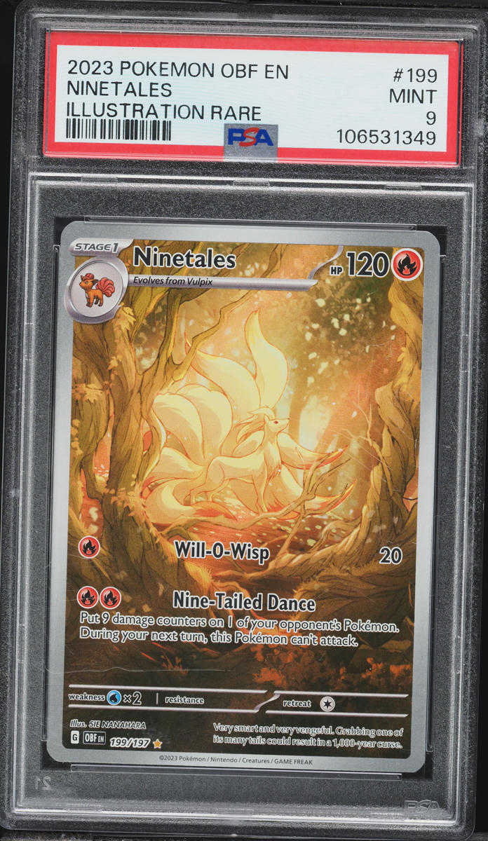 2023 Pokemon Scarlet & Violet Obsidian Flames IR Ninetales #199 PSA 9 MINT