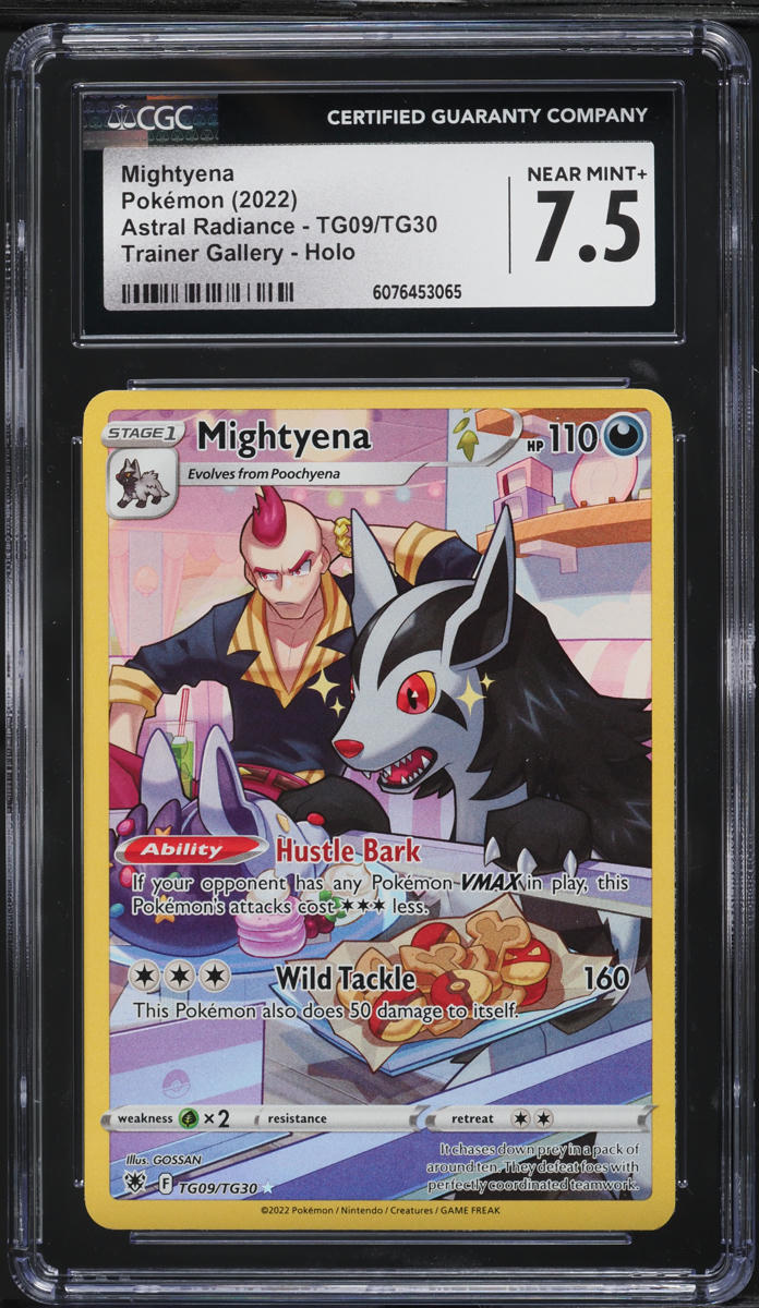 2022 Pokemon Sword & Shield Astral Radiance CHR Mightyena #TG09 CGC 7.5 NRMT+