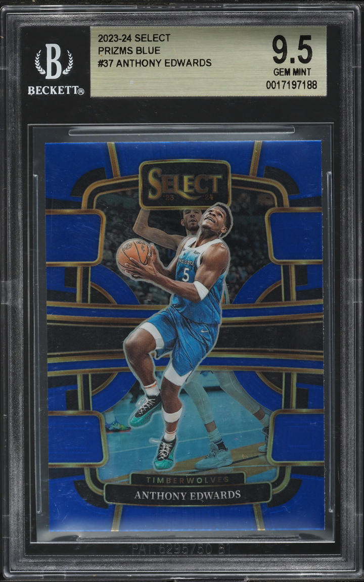 2023 Select Concourse Blue Prizm Anthony Edwards #37 BGS 9.5 GEM MINT